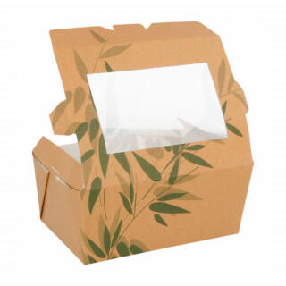 Контейнер картонный для салата с окном, 500 мл, 8,5*12*5,5 см, (1упаковка=50шт) Garcia de Pou