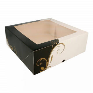 Коробка для торта с окном 28*28*10 см, белая, картон, Garcia de Pou Испания