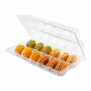 Упаковка с отделениями для 12 макарон/печенья/конфет, 13,3*22,5*5 см, РЕТ, Garcia de Pou