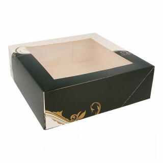 Коробка для торта с окном 23*23*7,5 см, белая, картон, Garcia de Pou Испания