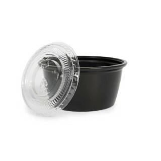 Соусник с крышкой одноразовый 60 мл, 6,2 см, черный РР, (50 шт) Garcia de Pou Испания
