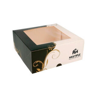 Коробка для торта с окном 24*24*12 см, белая, картон, Garcia de Pou Испания